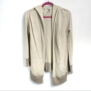 Aritzia TNA Open Front Hooded Cardigan Sweater Size Small